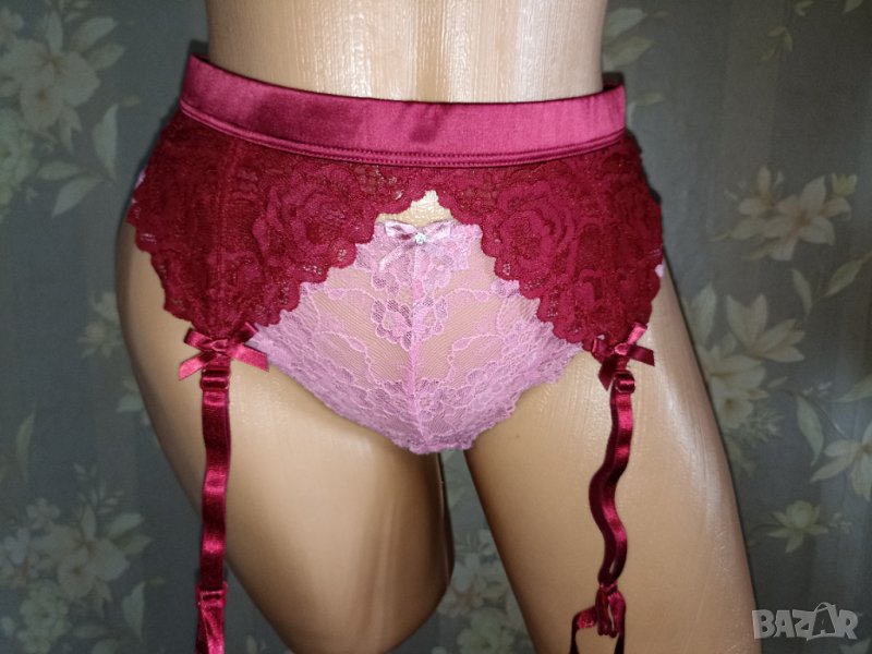 Н&М- Колан с жартиери в бордо, снимка 1