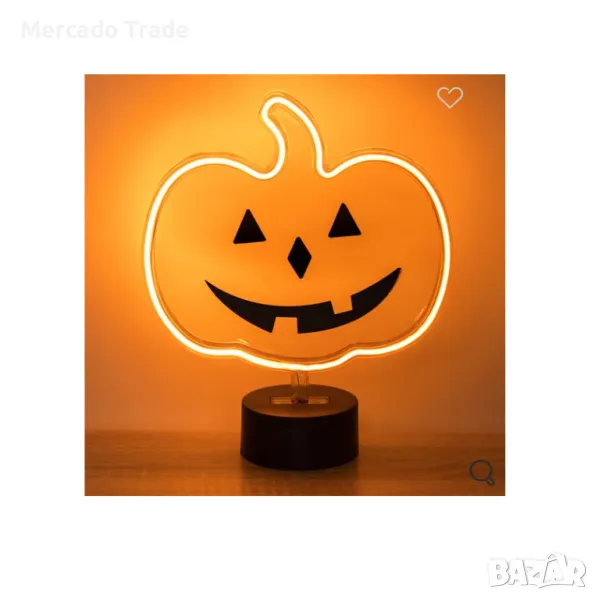 Декоративна LED лампа Mercado Trade, Светеща, Тиква, снимка 1