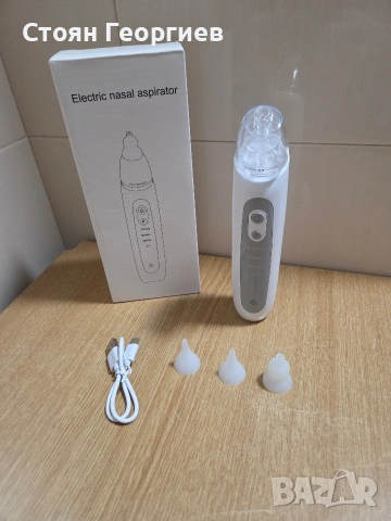 Аспиратор за бебета, Chelponds, електрически, назален, с успокояваща музика, 3 сменяеми силиконови