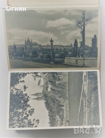 Диплянка 20 черно-бели картички Прага, снимка 4 - Филателия - 34319315