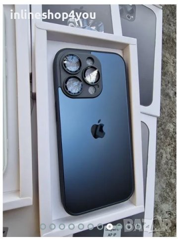 Матов Стъклен Кейс за Apple iPhone 13 / 14 / 14 Pro / Max / Plus, снимка 2 - Калъфи, кейсове - 41412898