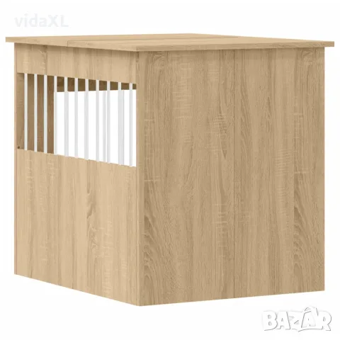 vidaXL Клетка за куче мебел, сонома дъб, 64,5x80x71см, инженерно дърво, снимка 9 - За кучета - 56148082
