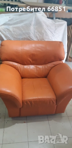 КОЖЕНА ХОЛНА ГАРНИТУРА, снимка 3 - Дивани и мека мебел - 53071455