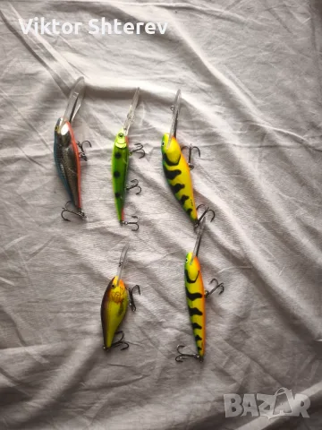 Комплект 5 бр. воблери – 3x Salmo, Rapala, Gold Miner 30