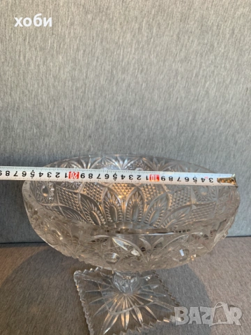 голяма кристална фруктиера , снимка 4 - Антикварни и старинни предмети - 53850120