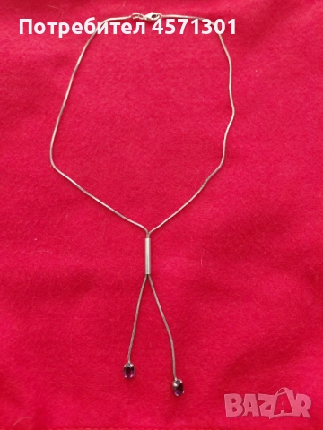 Сребърно кулие с камъни , снимка 2 - Колиета, медальони, синджири - 51471490