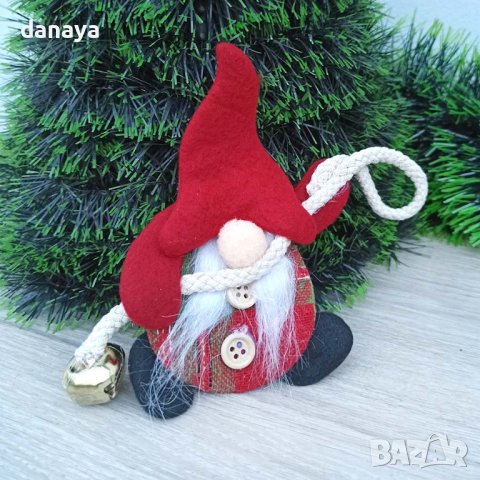 3391 Коледна фигурка Гном със звънче, снимка 3 - Декорация за дома - 39158408