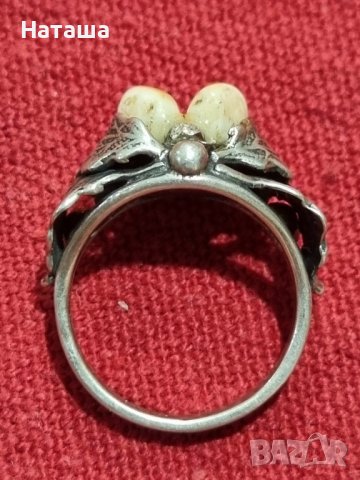 Винтидж пръстен от сребро и злато, снимка 5 - Пръстени - 41937869