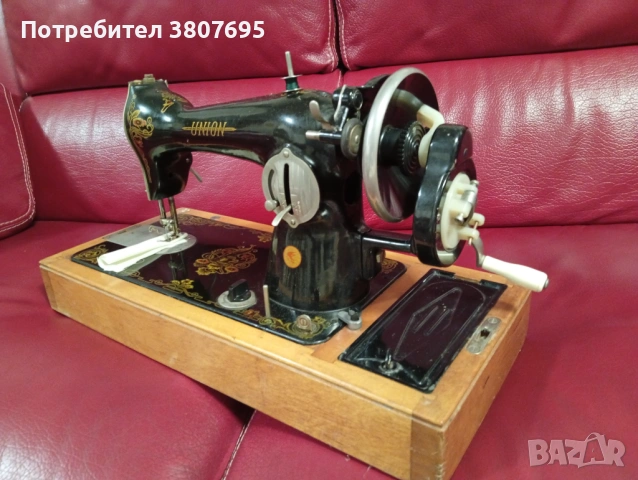 Ретро шевна машина Юнион, снимка 3 - Шевни машини - 53850279