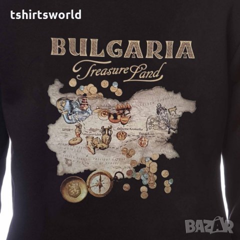 Нов детски суичър с трансферен печат TREASURE LAND (Земя на съкровища), България, снимка 5 - Детски анцузи и суичери - 34601316