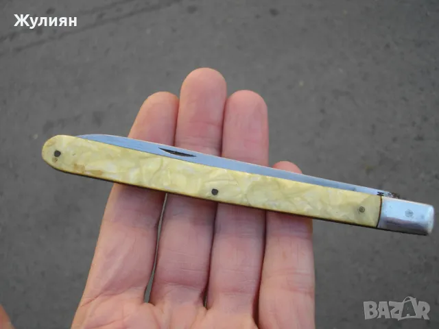  КОЛЕКЦИОНЕРСКО ДЖОБНО НОЖЧЕ НОЖ ЗА ДЕГУСТАЦИЯ СЪРП И ЧУК ВТ , снимка 7 - Антикварни и старинни предмети - 47663722