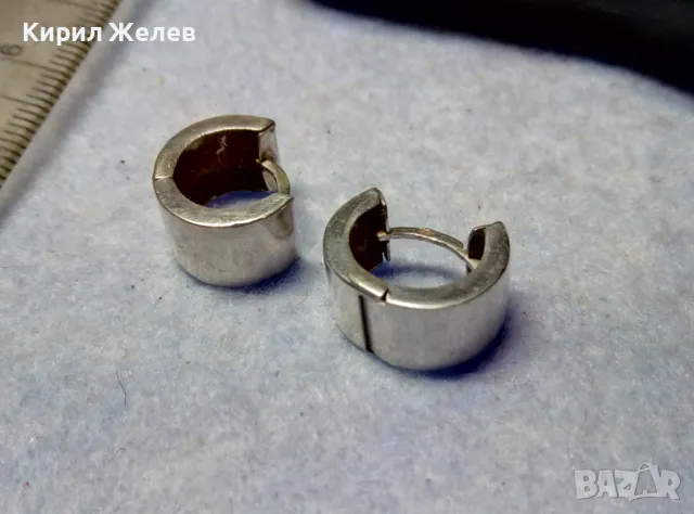 ЕЛЕГАНТНИ АНГЛИЙСКИ Тип ЗАКОПЧАВАНЕ СРЕБЪРНИ ОБЕЦИ СРЕБРО 925 МАЙСТОРСКА ВИНТИДЖ ИЗРАБОТКА 38695, снимка 8 - Обеци - 49600690