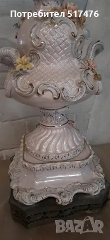 Порцеланова настолна лампа Capodimonte , снимка 12 - Антикварни и старинни предмети - 48945377