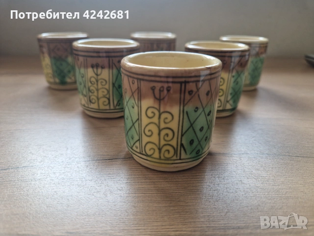 6 бр. ретро керамични чашки, снимка 2 - Антикварни и старинни предмети - 47842879