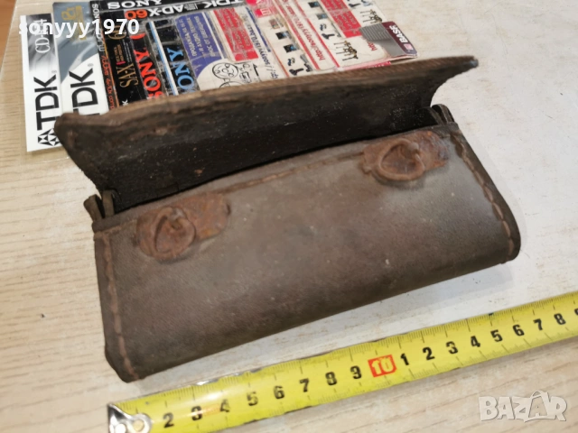 СТАРА КОЖЕНА ЧАНТА ЗА КОЛЕЛО-АНТИКА 1401261601, снимка 15 - Антикварни и старинни предмети - 53097870