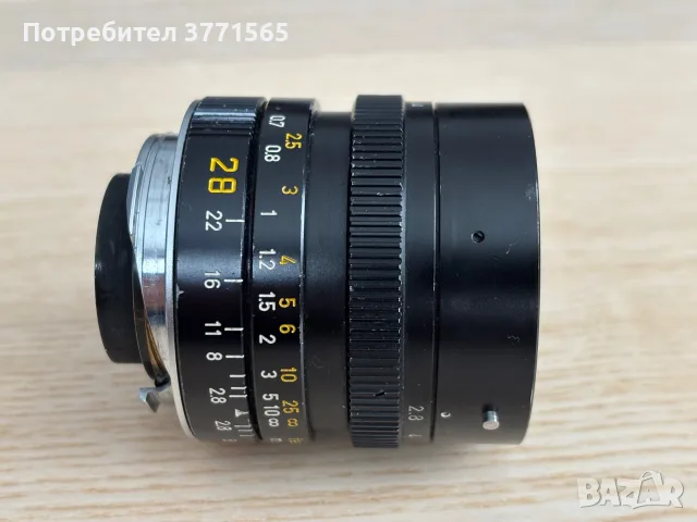 Обектив Leica Elmarit-M f-2.8/28, снимка 4 - Обективи и филтри - 56219829