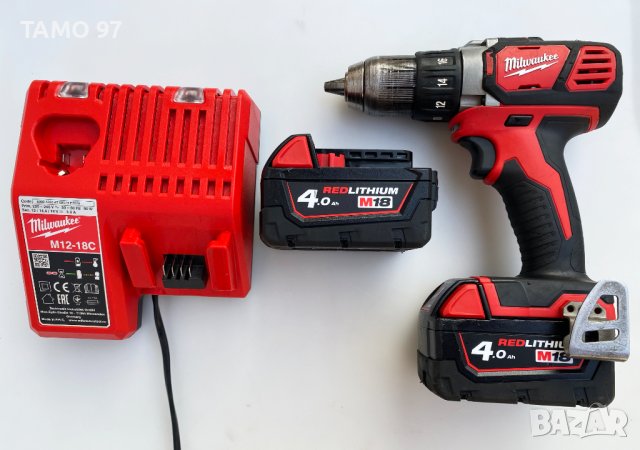 Milwaukee M18 BDD - Акумулаторен винтоверт 2x18V 4.0Ah 2022г., снимка 1 - Винтоверти - 41455118