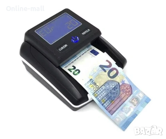 Професионален Автоматичен Детектор за Фалшиви Банкноти AL-130A – 6-степенна Проверка, EUR/USD и Функ