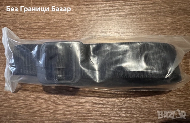 Нов Тактически найлонов колан с катарама, черен, здрав и регулируем за мъже спорт лов, снимка 3 - Колани - 53098557