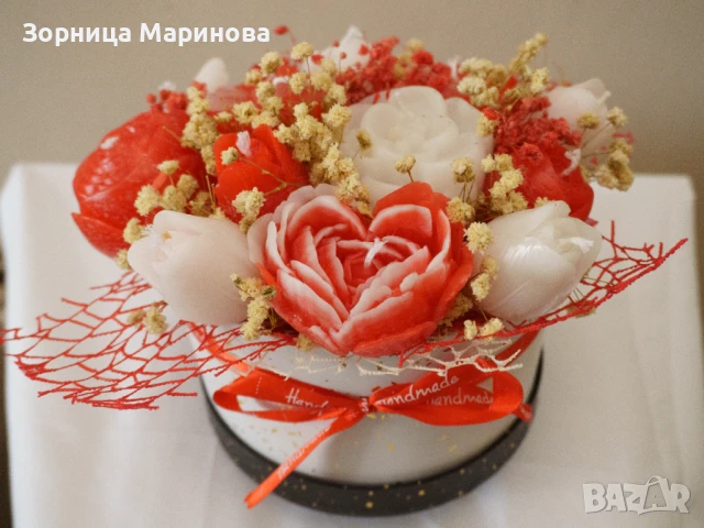 Ароматни букети от свещи, ръчна изработка , снимка 7 - Декорация за дома - 50673775