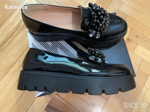 Лачени мокасини , снимка 5 - Дамски ежедневни обувки - 49739253