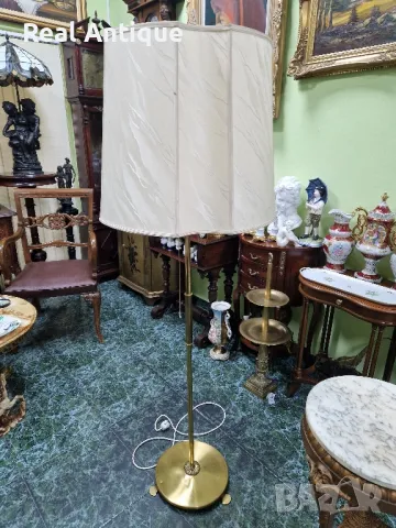 Чудесна антикварна немска бронзова подова лампа 