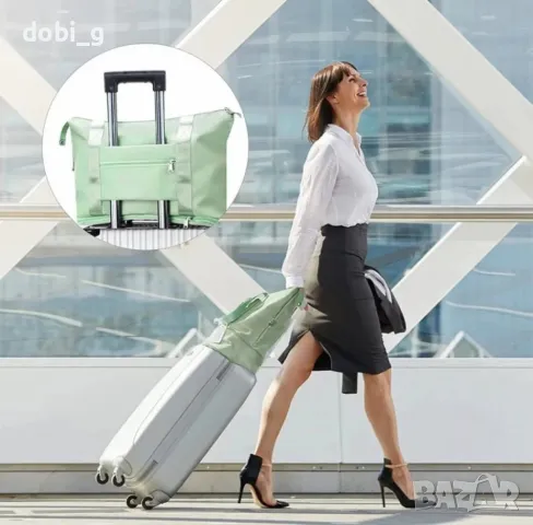 Чанта с уголемяващо се дъно с цип , снимка 3 - Чанти - 50095516