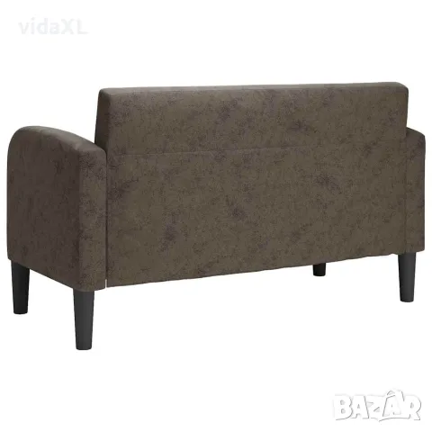 vidaXL Диван с мека мебел, тъмносив, 110 см, изкуствена кожа, снимка 5 - Дивани и мека мебел - 56147485