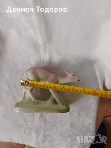 Стара Българска  Порцеланова Фигура - Сърна - с Маркировка, снимка 12 - Статуетки - 42224185