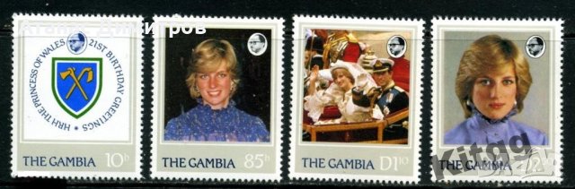 Чисти марки Лейди (принцеса) Даяна 1982 от Гамбия 