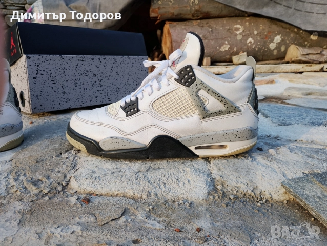 Jordan 4 retro OG white cement, снимка 4 - Маратонки - 52771859