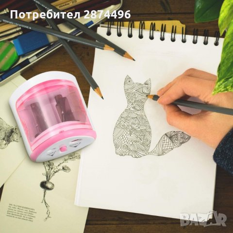 8004 Електрическа острилка за моливи с два отвора, снимка 7 - Ученически пособия, канцеларски материали - 35764115