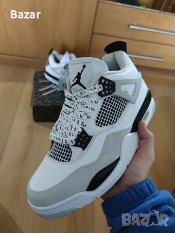 Nike Air Jordan Retro 4 Military Black White Размер 44 Номер 28см Мъжки Обувки Кецове Маратонки, снимка 6 - Маратонки - 39424027