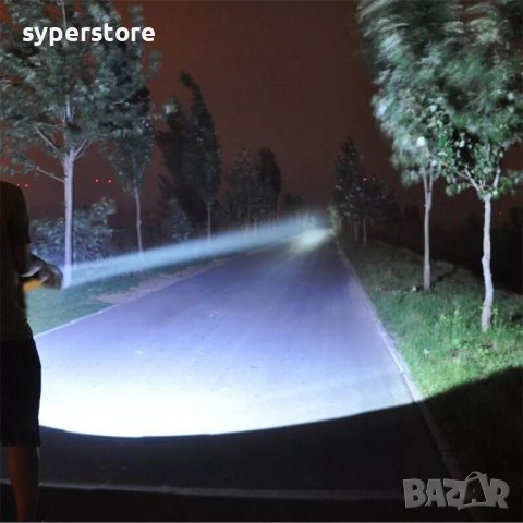 Фенер ръчен, мощен, с 3 батерии Digital One SP00804 с презареждаеми батерии, зарядно 12v и 220v, пре, снимка 2 - Други стоки за дома - 41337664