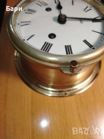 Месингов корабен часовник и барометър с термометър Schatz -Германия, снимка 8 - Антикварни и старинни предмети - 52889604