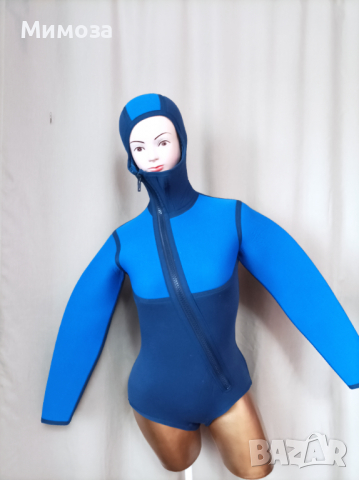 М Неопренов,водолазен костюм/боди с дълъг ръкав/ в синьо, снимка 5 - Екипировка - 36321746