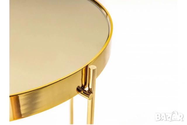 Помощна масичка , златисто с огледало, снимка 2 - Маси - 53672086