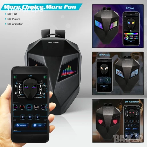 LED раница за мотор CRELANDER, снимка 4 - Аксесоари и консумативи - 50544384