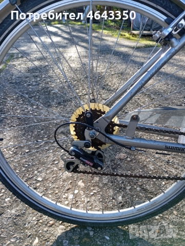 Продавам велосипед Alolo-Etienne.Тип-градски.Рамка - алуминиева. Колела -28инпча.Скорости -18 , снимка 3 - Велосипеди - 52401149