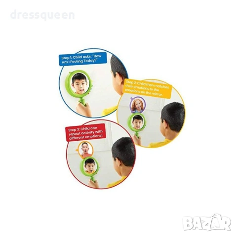 4667 Детски комплект огледала за откриване на 6 емоции с картинки, снимка 6 - Образователни игри - 53823170
