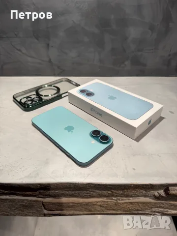 КАТО ЧИСТО НОВ Iphone 16, 98% батерия Teal