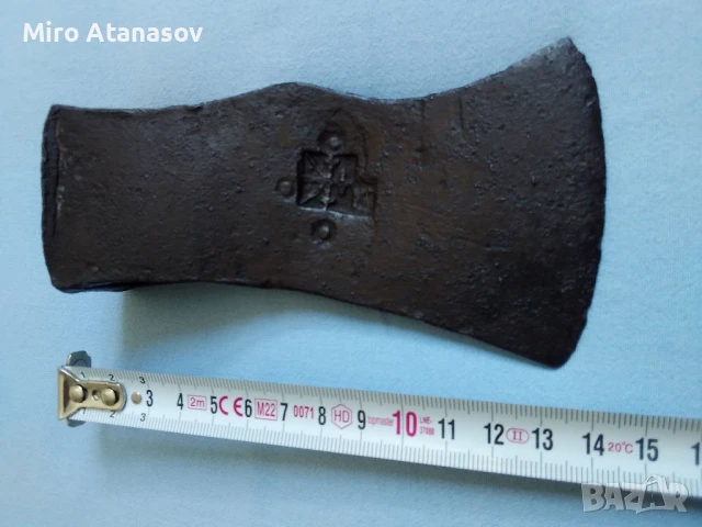 Стара немска ръчно кована брадва, снимка 7 - Антикварни и старинни предмети - 50633863