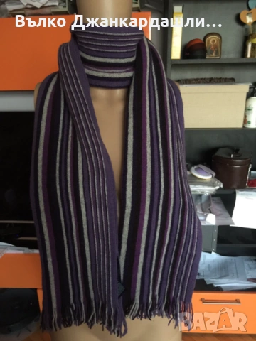 Зимен шал вълна Tommy Hilfiger, снимка 4 - Шалове - 53231213