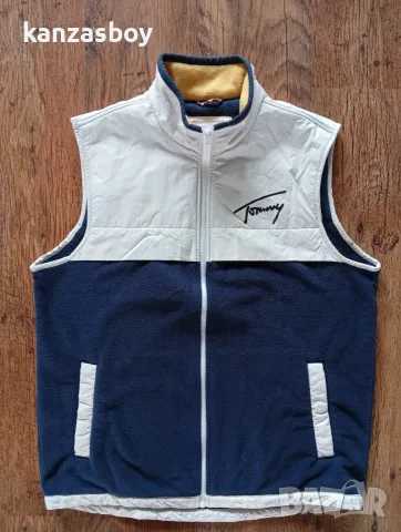 TOMMY JEANS MIX MEDIA RETRO VEST MEN - мъжки поларен елек Л, снимка 6 - Якета - 56200001