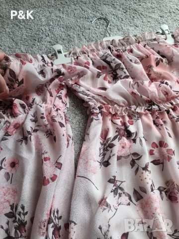 рокля с паднали рамене , снимка 2 - Рокли - 51263341