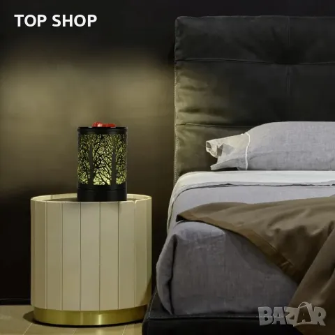 2 в1 Дифузьор/нагревател за аромати и нощна лампа със 7 цвята, бяло