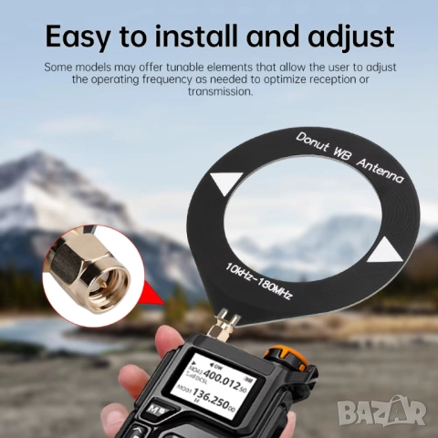 Широколентова антена 10kHz-180MHz / черна, снимка 7 - Друга електроника - 52562269