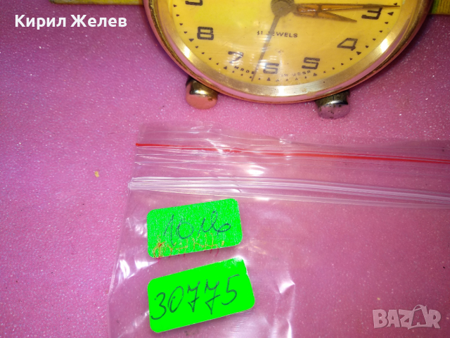 SLAVA MADE in USSR Стар КОЛЕКЦИОНЕРСКИ РУСКИ БУДИЛНИК МЕХАНИЧЕН НАСТОЛЕН ЧАСОВНИК СЛАВА СССР 30775, снимка 13 - Антикварни и старинни предмети - 44548987