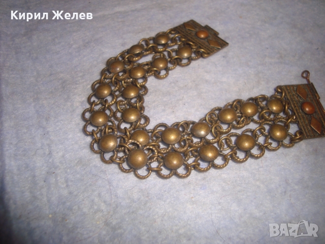 19 ВЕК ВЪЗРОЖДЕНСКА БРОНЗОВА ЕТНОГРАФСКА ГРИВНА РЪЧНА МАЙСТОРСКА СТАРА ИЗРАБОТКА НАКИТ УНИКАТ 27123, снимка 10 - Антикварни и старинни предмети - 36060617