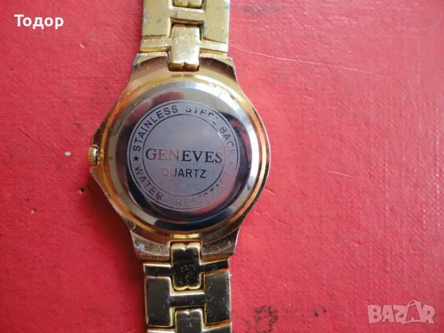 Позлатен дамски часовник Geneves, снимка 4 - Дамски - 48346734